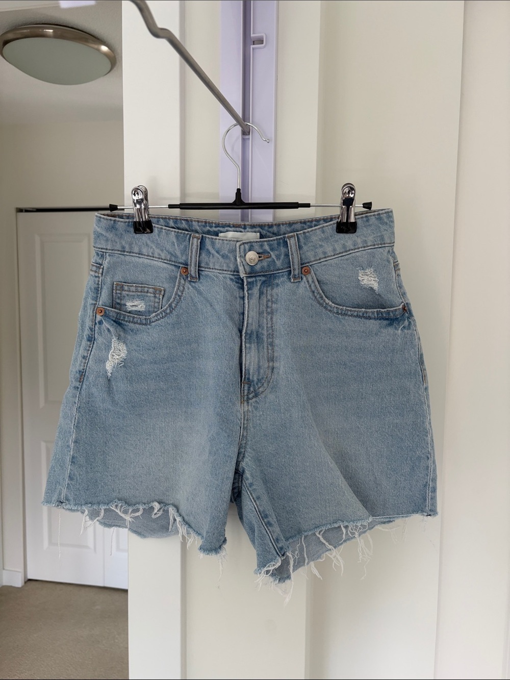 Light Wash Denim Shorts